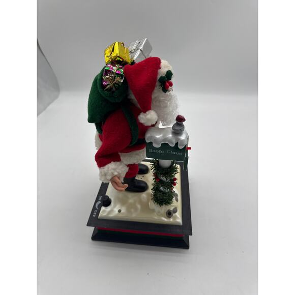 1995 Vintage Holiday Creations Musical Light Up Santa Mailbox Display Noel - Picture 2 of 3